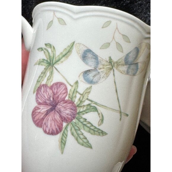 Lenox Butterfly Meadows Fine Bone China Butterfly Floral Coffee Tea Mugs Set 4 - Picture 10 of 12